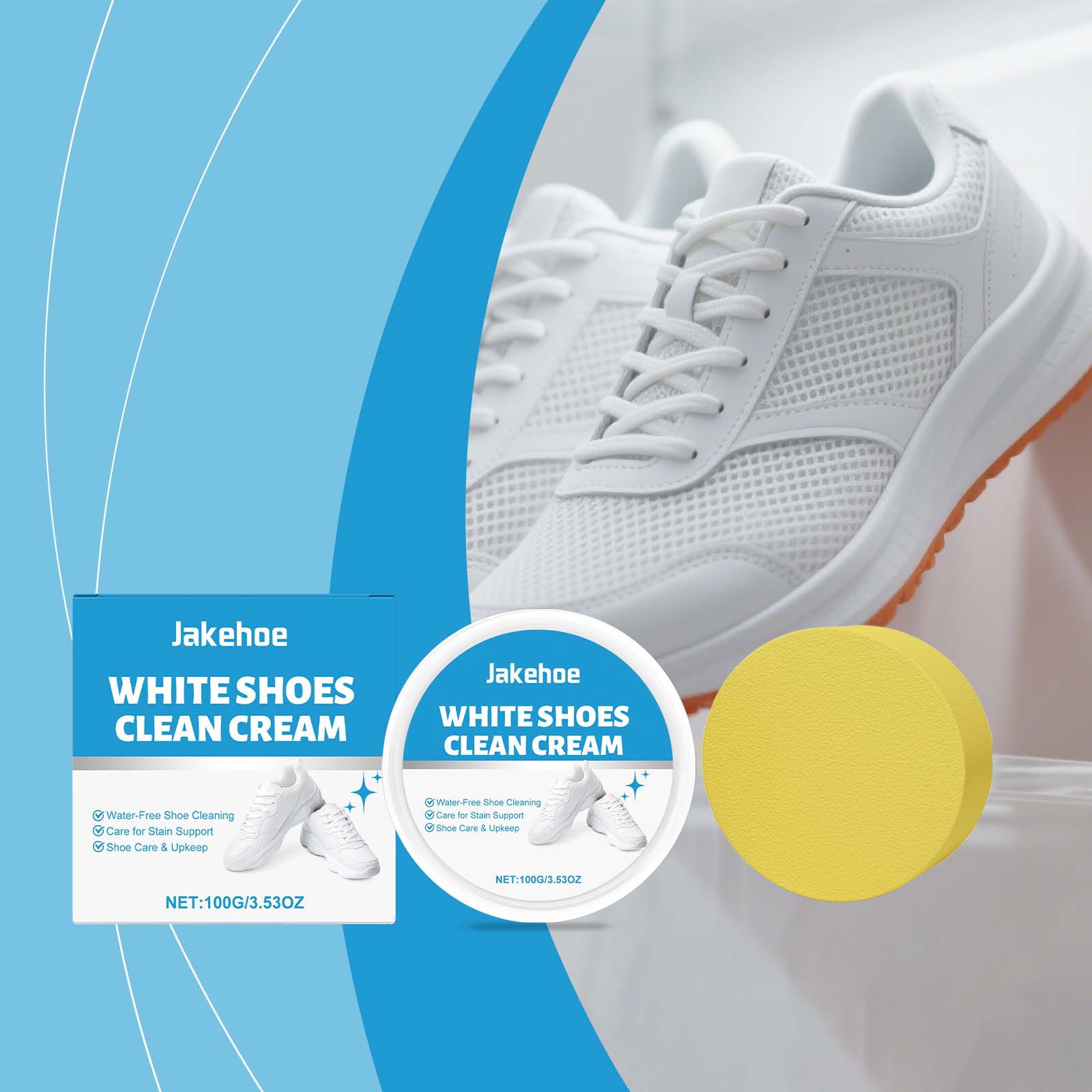 White Shoe Cleaner Cream Sneak - Sneaker Care Whitener ulasan dan harga