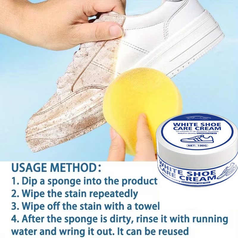White Sneaker Care Cream with  - Sneaker Care Whitener ulasan dan harga
